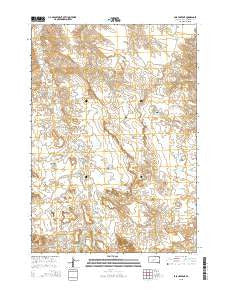 Pass Creek NE South Dakota Current topographic map, 1:24000 scale, 7.5 X 7.5 Minute, Year 2015