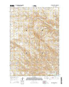 Patch Skin Buttes South Dakota Current topographic map, 1:24000 scale, 7.5 X 7.5 Minute, Year 2015