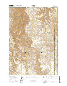 Pedro SE South Dakota Current topographic map, 1:24000 scale, 7.5 X 7.5 Minute, Year 2015