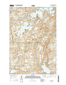 Piyas Lake South Dakota Current topographic map, 1:24000 scale, 7.5 X 7.5 Minute, Year 2015