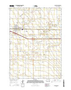 Plankinton South Dakota Current topographic map, 1:24000 scale, 7.5 X 7.5 Minute, Year 2015