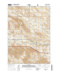 Presho NW South Dakota Current topographic map, 1:24000 scale, 7.5 X 7.5 Minute, Year 2015
