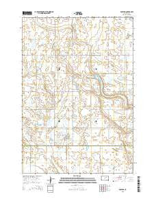 Rockham South Dakota Current topographic map, 1:24000 scale, 7.5 X 7.5 Minute, Year 2015