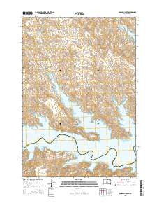 Rousseau Creek South Dakota Current topographic map, 1:24000 scale, 7.5 X 7.5 Minute, Year 2015