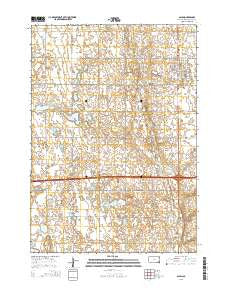 Salem South Dakota Current topographic map, 1:24000 scale, 7.5 X 7.5 Minute, Year 2015