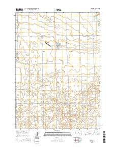Stickney South Dakota Current topographic map, 1:24000 scale, 7.5 X 7.5 Minute, Year 2015