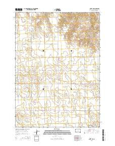 Swett NE South Dakota Current topographic map, 1:24000 scale, 7.5 X 7.5 Minute, Year 2015