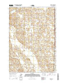 Tulare SE South Dakota Current topographic map, 1:24000 scale, 7.5 X 7.5 Minute, Year 2015