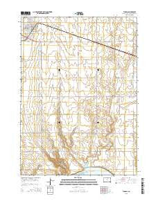Tyndall South Dakota Current topographic map, 1:24000 scale, 7.5 X 7.5 Minute, Year 2015