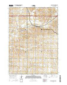 Valley Springs South Dakota Current topographic map, 1:24000 scale, 7.5 X 7.5 Minute, Year 2015