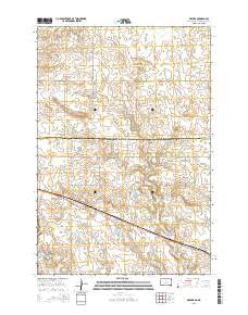 Walker South Dakota Current topographic map, 1:24000 scale, 7.5 X 7.5 Minute, Year 2015