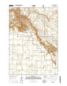 Wall SW South Dakota Current topographic map, 1:24000 scale, 7.5 X 7.5 Minute, Year 2015