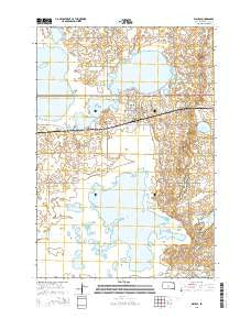 Waubay South Dakota Current topographic map, 1:24000 scale, 7.5 X 7.5 Minute, Year 2015