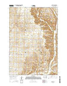 White NE South Dakota Current topographic map, 1:24000 scale, 7.5 X 7.5 Minute, Year 2015