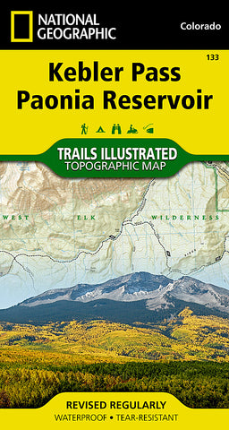 Buy map Kebler Pass and Paonia Reservoir, Colorado, Map 133 by National Geographic Maps