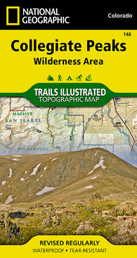 Buy map Collegiate Peaks Wilderness, Map 148 by National Geographic Maps