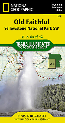 Buy map Yellowstone Southwest, Old Faithful by National Geographic Maps