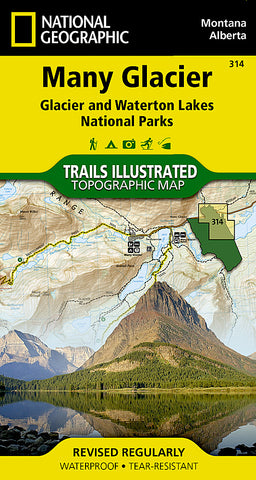Buy map Glacier National Park, Many Glacier, Map 314 by National Geographic Maps
