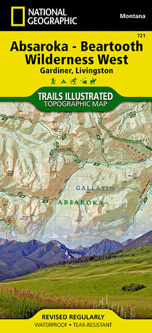 Buy map Absaroka-Beartooth Wilderness, West, Map 721 by National Geographic Maps