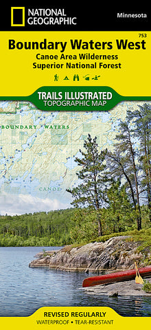 Buy map Boundary Waters Canoe Area Wilderness, West, MN, Map 753 by National Geographic Maps