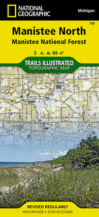 Buy map Manistee National Forest, North, Map 758 by National Geographic Maps