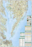 DelMarVa Peninsula, Map 772 by National Geographic Maps - Back of map
