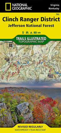 Buy map Clinch Ranger District and Jefferson National Forest by National Geographic Maps