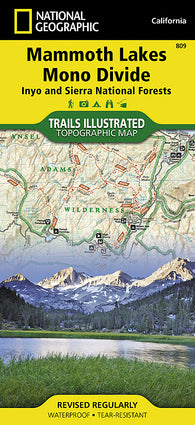 Buy map Mammoth Lakes and Mono Divide, Map 809 by National Geographic Maps