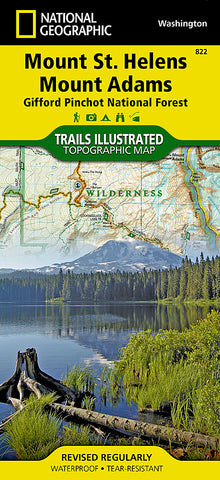 Buy map Mount St. Helens and Mount Adams, Map 822 by National Geographic Maps