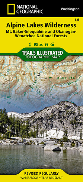 Buy map Alpine Lakes Wilderness, Washington, Map 825 by National Geographic Maps