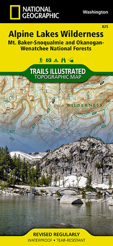 Buy map Alpine Lakes Wilderness, Washington, Map 825 by National Geographic Maps