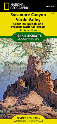 Buy map Sycamore Canyon and Verde Valley Wildnerness Areas, Map 854 by National Geographic Maps