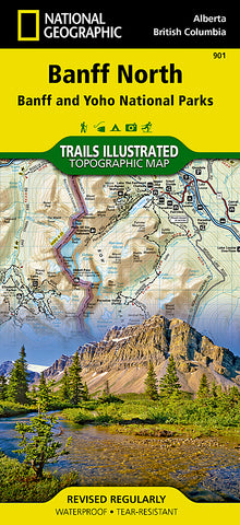 Buy map Banff, North, including Banff and Yoho Natl Parks, Map 901 by National Geographic Maps
