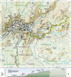 John Muir Trail Topographic Map Guide by National Geographic Maps - Back of map