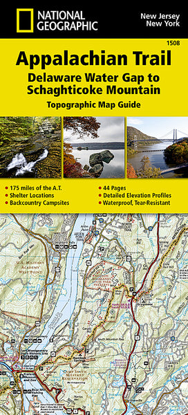 Buy map Appalachian Trail Map Guide, Delaware Water Gap to Schaghticoke Mountain by National Geographic Maps