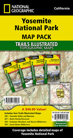 Buy map Yosemite National Park, Map Pack Bundle by National Geographic Maps