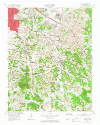 Antioch Tennessee Historical topographic map, 1:24000 scale, 7.5 X 7.5 Minute, Year 1952