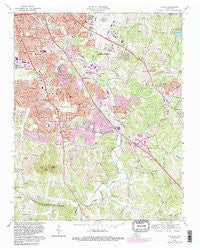 Antioch Tennessee Historical topographic map, 1:24000 scale, 7.5 X 7.5 Minute, Year 1968