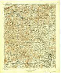 Asheville North Carolina Historical topographic map, 1:125000 scale, 30 X 30 Minute, Year 1901