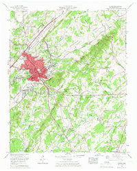Athens Tennessee Historical topographic map, 1:24000 scale, 7.5 X 7.5 Minute, Year 1964