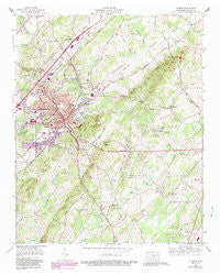 Athens Tennessee Historical topographic map, 1:24000 scale, 7.5 X 7.5 Minute, Year 1964