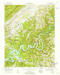 Ausmus Tennessee Historical topographic map, 1:24000 scale, 7.5 X 7.5 Minute, Year 1952