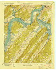 Bacon Gap Tennessee Historical topographic map, 1:24000 scale, 7.5 X 7.5 Minute, Year 1940