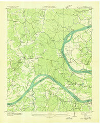 Bath Springs Tennessee Historical topographic map, 1:24000 scale, 7.5 X 7.5 Minute, Year 1936