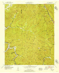 Block Tennessee Historical topographic map, 1:24000 scale, 7.5 X 7.5 Minute, Year 1952