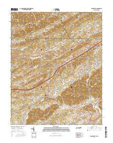 Blountville Tennessee Current topographic map, 1:24000 scale, 7.5 X 7.5 Minute, Year 2016