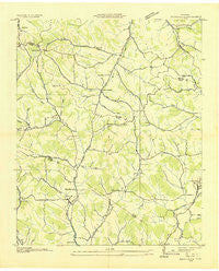Booneville Tennessee Historical topographic map, 1:24000 scale, 7.5 X 7.5 Minute, Year 1936