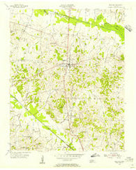 Bradford Tennessee Historical topographic map, 1:24000 scale, 7.5 X 7.5 Minute, Year 1954