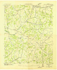 Brick Church Tennessee Historical topographic map, 1:24000 scale, 7.5 X 7.5 Minute, Year 1936