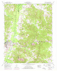 Bruceton Tennessee Historical topographic map, 1:24000 scale, 7.5 X 7.5 Minute, Year 1950